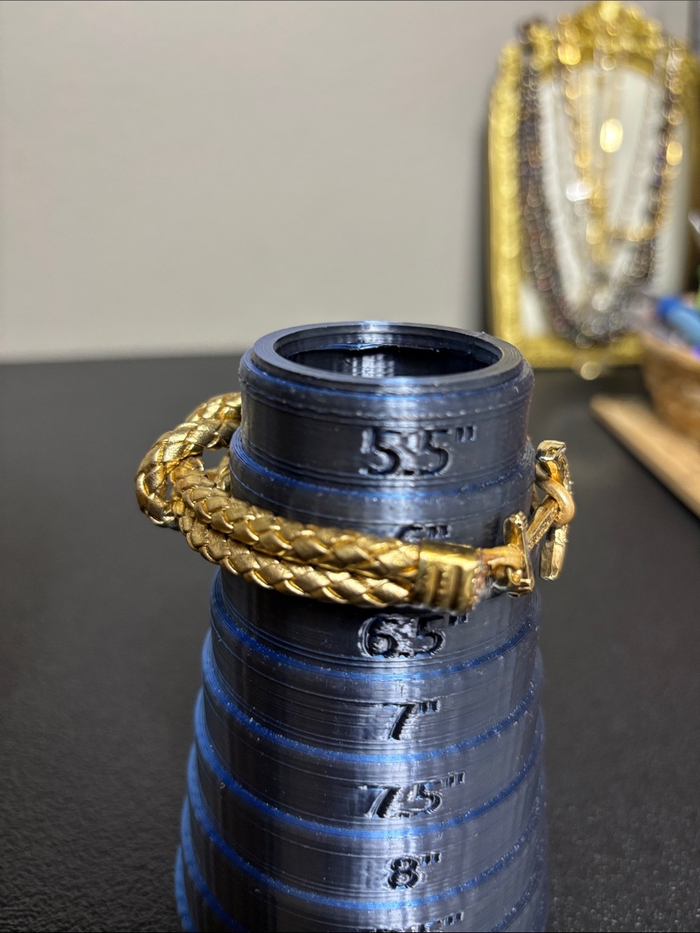 Kiel James Patrick Fortune Sailor Gold Tone Anchor Charm Braided Bracelet - Picture 6 of 6